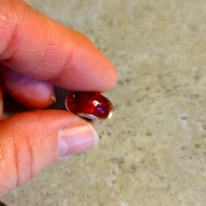 Pandora Red Glass charm